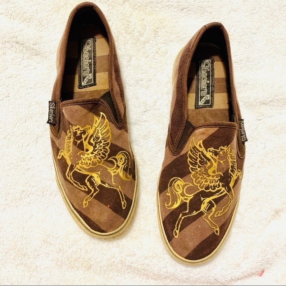 RARE SKECHERS Flying Horse slip-on sneakers sz 7.5 - Picture 2 of 8